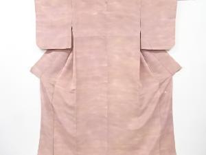 作家物　縮緬地暈し一つ紋色無地着物